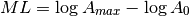ML = \log A_{max} - \log A_0